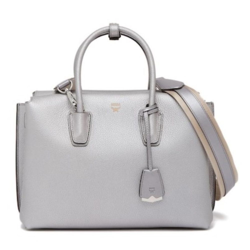 MCM Milla Med Silver Spike Tote